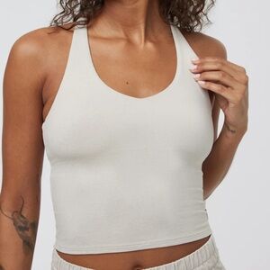 Vuori Halo Performance Crop 2.0 small cream beige